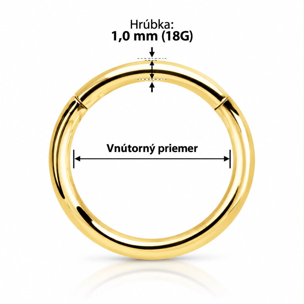 Segmentový krúžok zo 14K zlata – Hinged Clicker