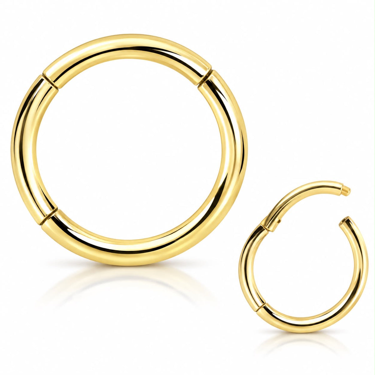 Segmentový krúžok zo 14K zlata – Hinged Clicker